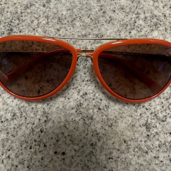 Tory Burch TY6025 204/13 Women’s Sunglasses in Orange with Gold Hardware - Picture 9 of 12
